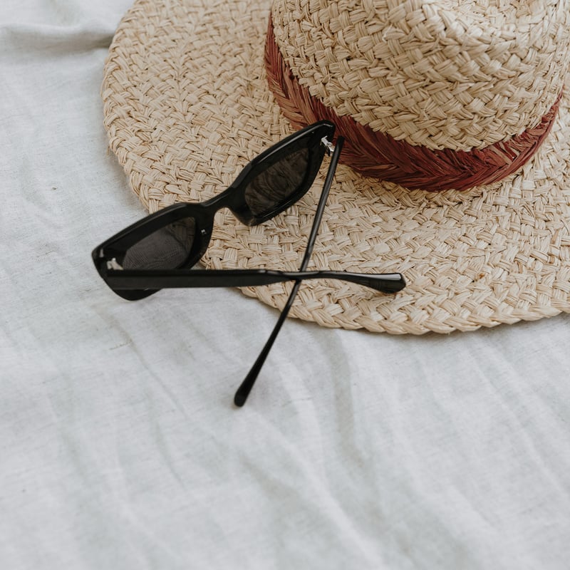 Beach Hat and Sunglasses